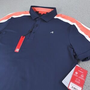 Redvanly Polo Shirt Men Medium Navy Colorblock Sevigne PUREpoly Golf NWT
